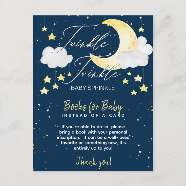 Cartão De Informações Twinkle Twinkle Bebê borrifava Livros para Bebê (Frente)