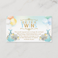 Twins Bebês Elefante Traga um Livro