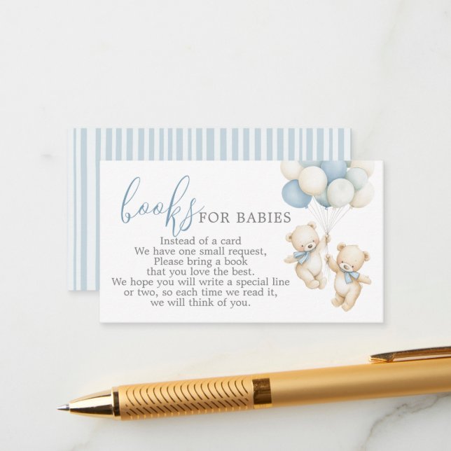 Cartão De Informações Twins Books for Babies Request Card (Frente/Verso In Situ)