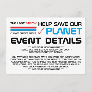 Cartão De Informações Última Palha, Detalhe das Mudanças Climáticas