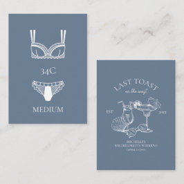 Cartão De Informações Último jogo de Festa de solteira de Cocktail