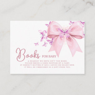 Cartão De Informações Um Arco de Borboleta Baby Shower
