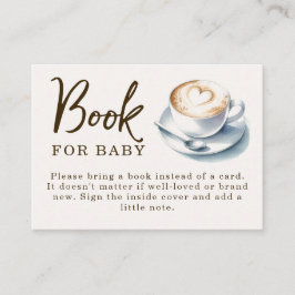 Cartão De Informações Um bebê está criando Chá de fraldas