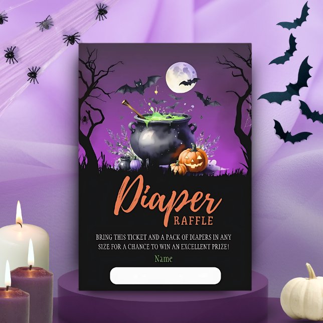 Cartão De Informações Um bebê está criando Fralda Raffle Chá de fraldas (Criador carregado)