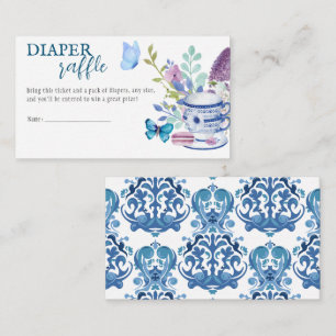 Cartão De Informações Um bebê está criando Fralda Raffle Chá de fraldas