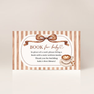 Cartão De Informações Um Bebê está Preparando Livro de Café para Bebê