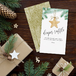 Cartão De Informações Um Bilhete de Fralda de Chá de fraldas de Feliz