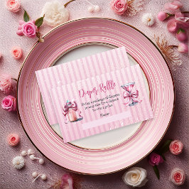 Cartão De Informações Um doce Tini, uma Fralda, Raffle