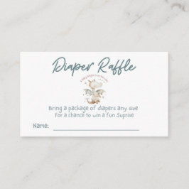 Cartão De Informações Um Dragão Bebê está no caminho da Fralda Raffle