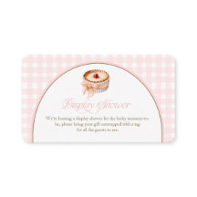 Um Expositor de Chuveiro de Gingham Rosa Pequeno B