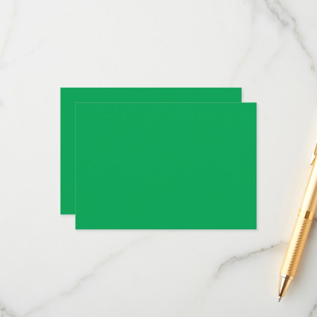 Cartão De Informações um fundo verde com (Frente/Verso In Situ)