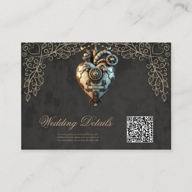 Cartão De Informações Um impressionante coração de galo (Frente)