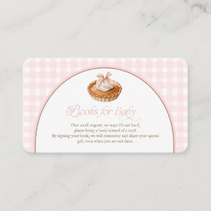 Cartão De Informações Um Livro de Bebê Pink Gingham para Pequenos