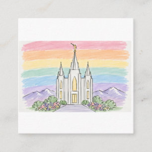 Cartão De Informações Um Lugar Celestial de Paz Bela Templo Mórmon U