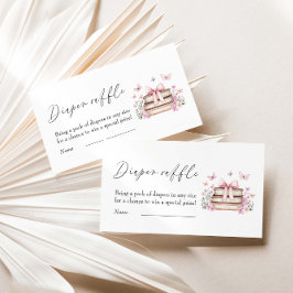 Cartão De Informações Um novo Capítulo Chá de Bebê Sorteio de Fraldas