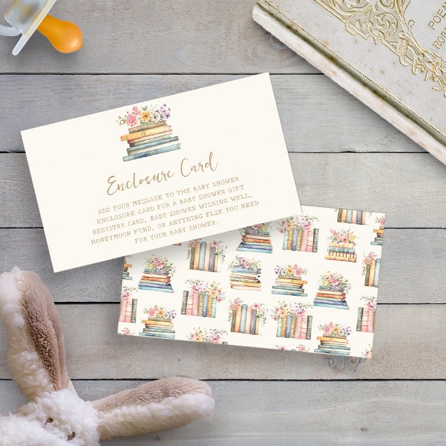 Cartão De Informações Um novo Chá de fraldas de Livros do Capítulo (A New Chapter Books Baby Shower Enclosure Card by Painted Paperie
)