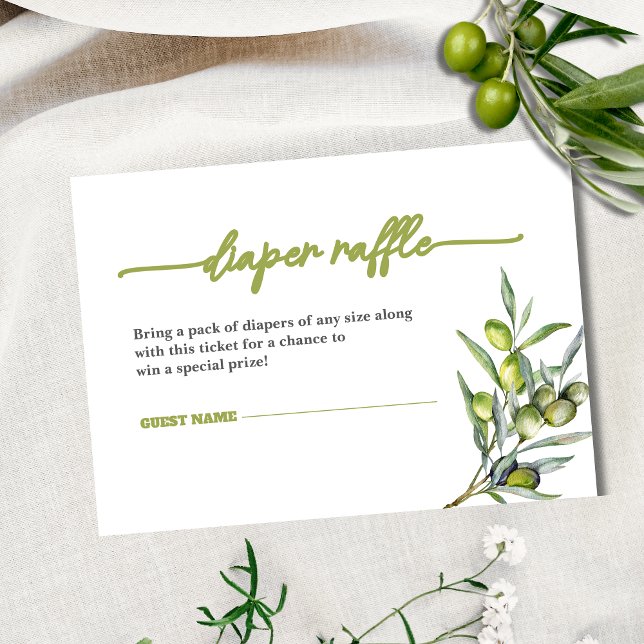 Cartão De Informações Um pequenino está a caminho da Fralda Raffle (Criador carregado)