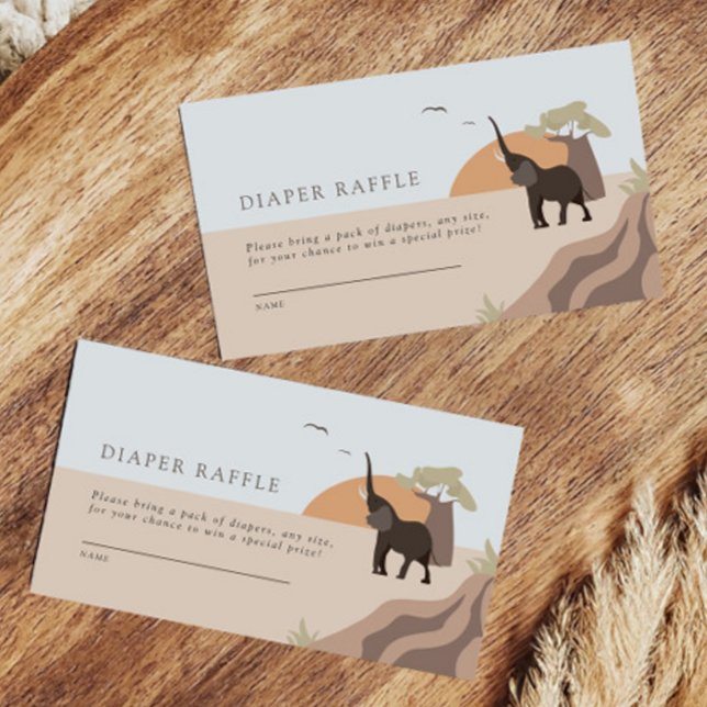 Cartão De Informações Um Pequeno Amendoim | Raffle Fralda Safari (Criador carregado)