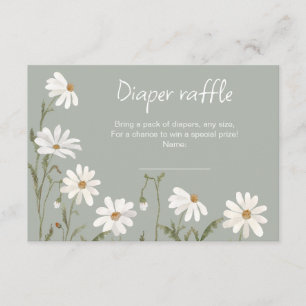 Cartão De Informações Um pequeno chá de fraldas de margarida