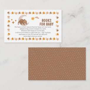 Cartão De Informações Um pequeno e bonito livro de Chá de fraldas de din