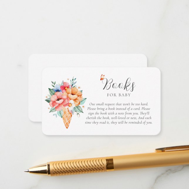 Cartão De Informações Um Pequeno Livro Croissant Para Bebê (Frente/Verso In Situ)