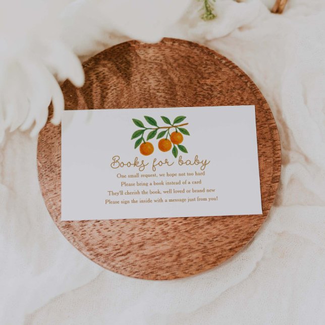 Cartão De Informações Um Pequeno Livro De Chá de fraldas Laranja Para Be (Criador carregado)