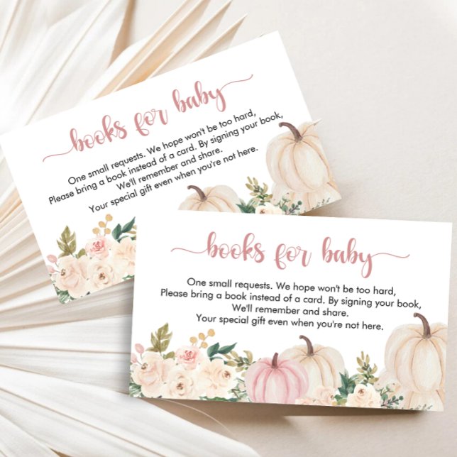 Cartão De Informações Um Pequeno Livro De Chás de fraldas De Abóbora (Criador carregado)