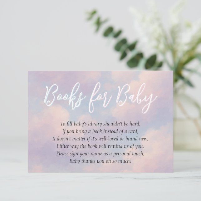 Cartão De Informações Um Pequeno Pedacinho do Céu Livros para o Bebê   (Em pé/Frente)