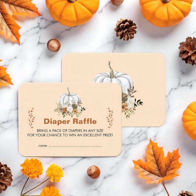 Cartão De Informações Um Pequeno Pumpkin está no caminho do Chá de frald (Criador carregado)