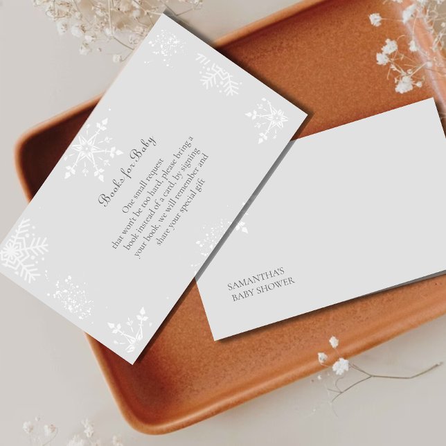 Cartão De Informações Um pouco de cinza de Floco de Neve para bebê (Criador carregado)