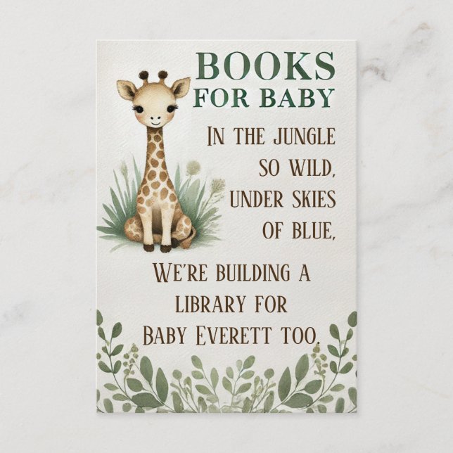 Cartão De Informações Um Pouco Selvagem (Frente)