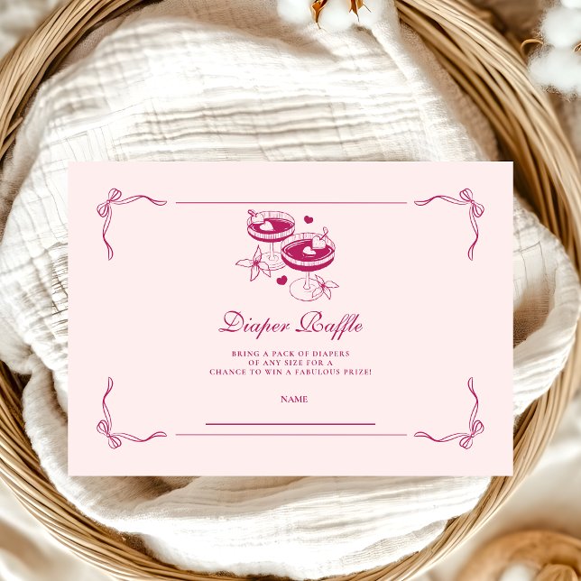 Cartão De Informações Um Tini Está A Caminho Da Fralda Raffle (Criador carregado)