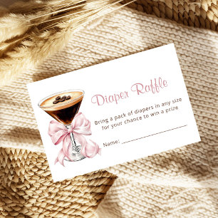 Cartão De Informações Um Tini Um Martini Rosa Chupeta de Bebê Shower