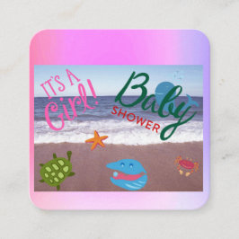 Cartão De Informações Uma Menina A Caminho: Aventura Oceânica