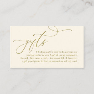 Cartão De Informações Uma Nota Sobre Presentes, Casamento Elegante Român