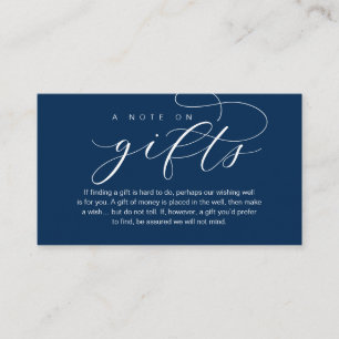 Cartão De Informações Uma Nota Sobre Presentes de Casamento, Beleza Luxu