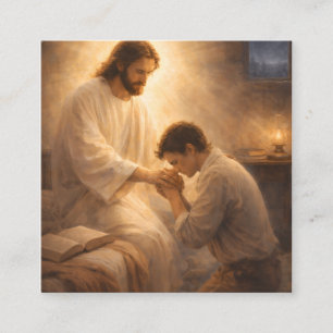 Cartão De Informações Uma Oração de Joelhos com Jesus