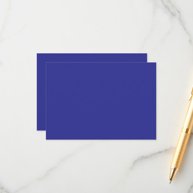 Cartão De Informações uma parede azul com um relógio (Frente/Verso In Situ)