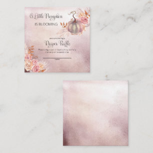 Cartão De Informações Uma Pequena Fralda De Abóbora Raffle Enclosu