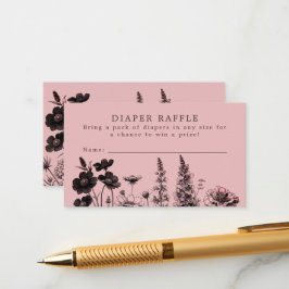 Cartão De Informações Uma Pequena Fralda de Chá de fraldas de flor selva