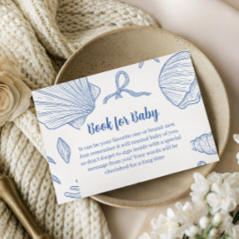 Cartão De Informações Under The Sea You Soon Blue Book For Baby Shower