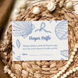 Cartão De Informações Under The Sea You Soon Blue Boy Baby Shower Diaper