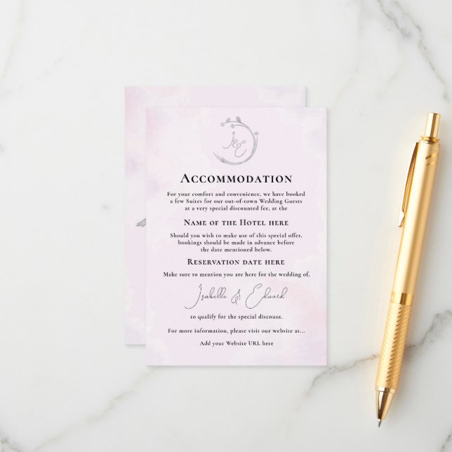 Cartão De Informações URL de Casamento das Aves Aquáticas da Cinza Minim (Frente/Verso In Situ)