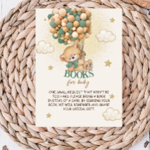 Ursa Verde Balões Livros para Bebê
