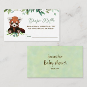 Cartão De Informações Urso Greenerescente Fralda Neutra Raffle