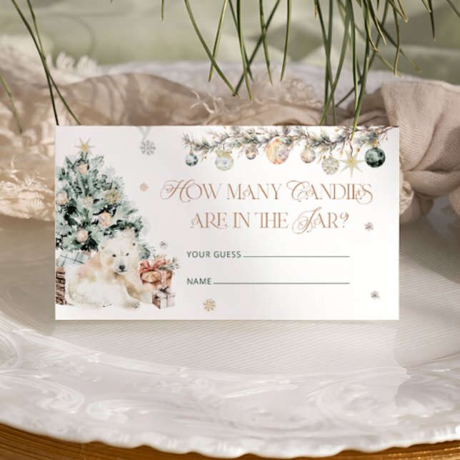 Cartão De Informações Urso Polar Cinzento De Inverno Quantas Canções (Criador carregado)