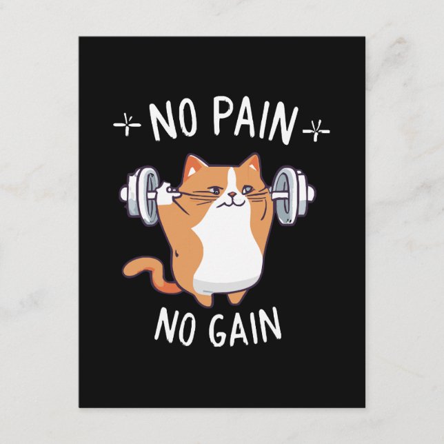 Cartão De Informações Vamos Construir Algum Músculo! Hora do Gym! (Frente)