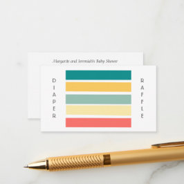 Cartão De Informações Vamos Obter Raffle de Fralda multicolorido