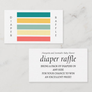 Cartão De Informações Vamos Obter Raffle de Fralda multicolorido