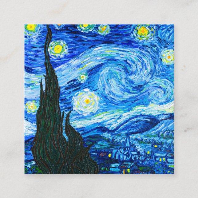 Cartão De Informações Van Gogh Starry Night (Frente)